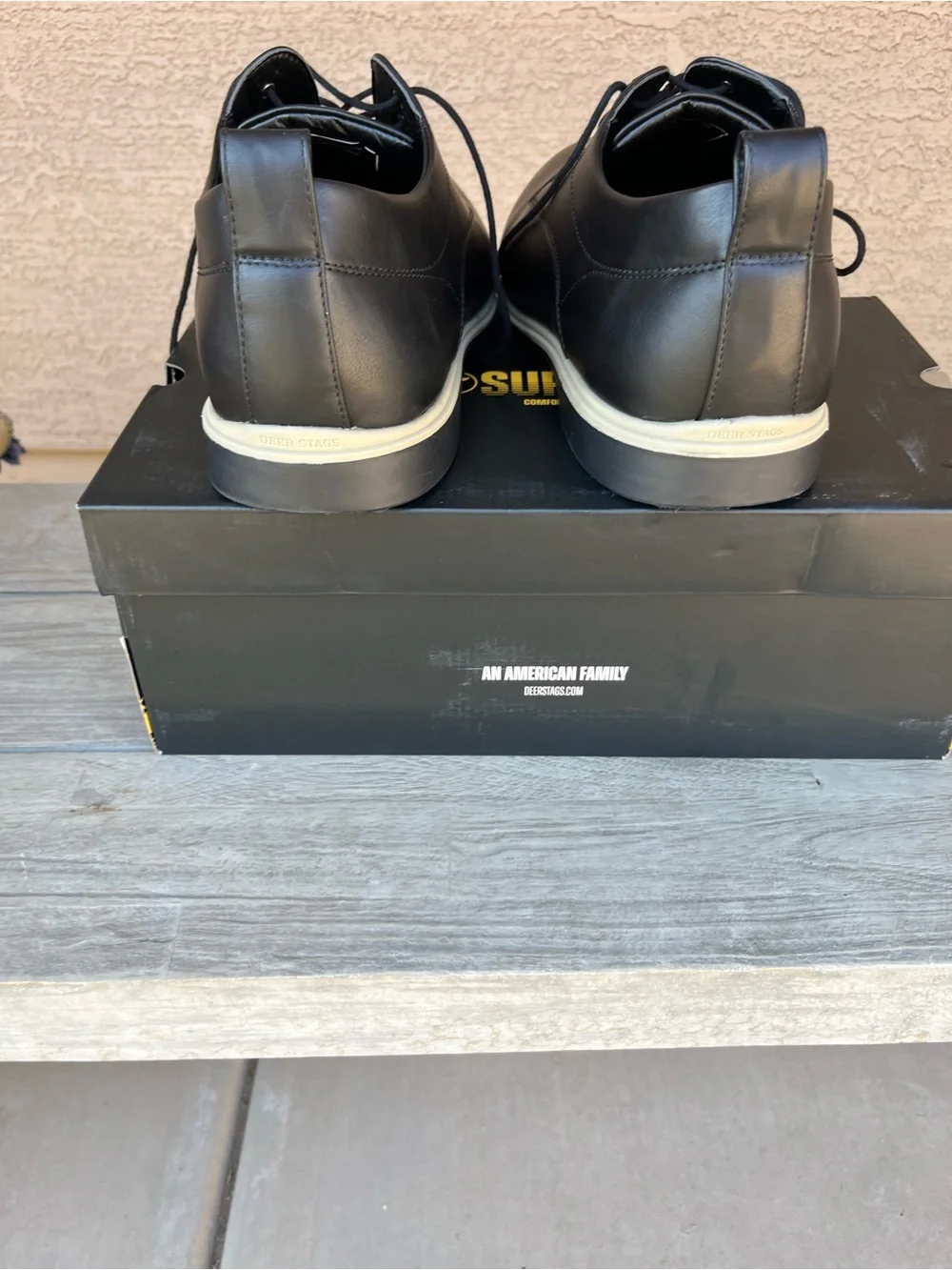 Deer Stag Lisbon Black Oxfords Size 15 M Good Condition w/ Box